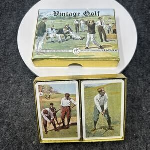NOS PIATNIK Vintage Golf Playing Cards SEALED Made in Austria Painted Design